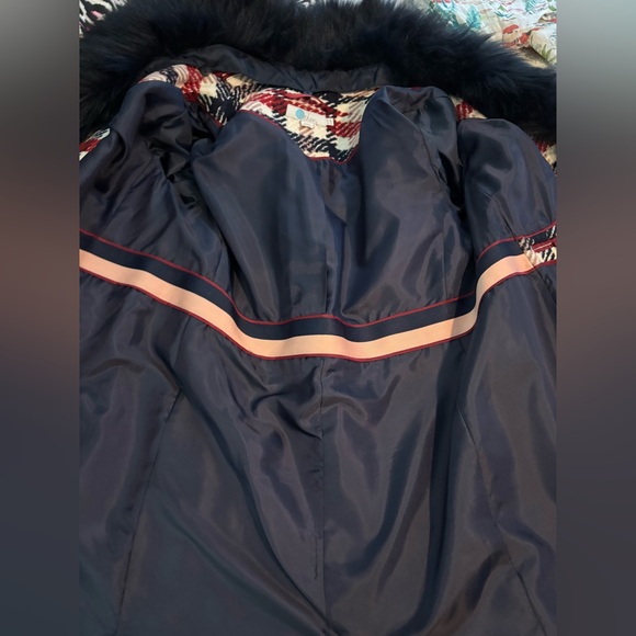 Boden Tweed Wool Blend Coat With Removable Faux Fur Collar - Picture 14 of 16